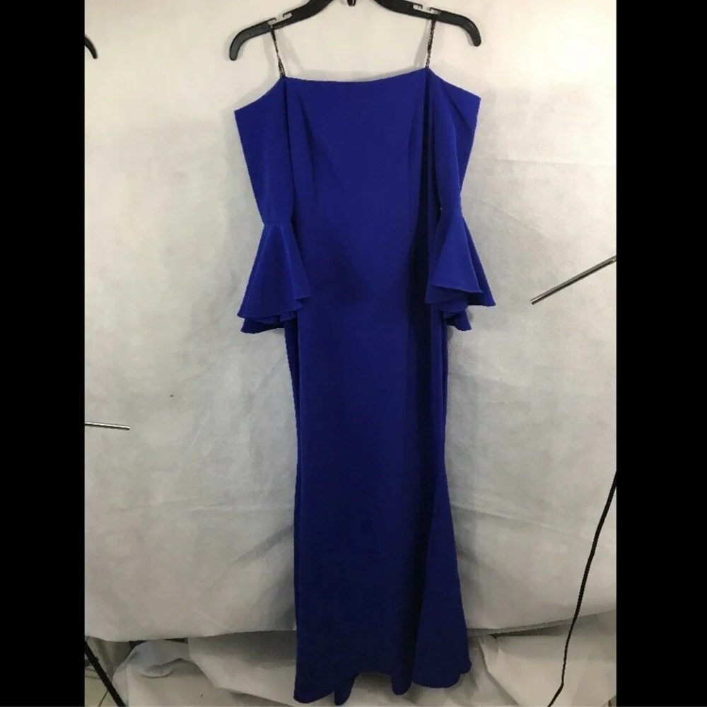 NWT Vince Camuto Off The‎ Shoulder Gown Cobalt Blue [SZ 4 ]